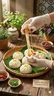 Hình ảnh Bánh bao xá xíu phô mai