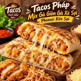 Hình ảnh Mix Gà giòn, Gà xé sợi xào bơ tỏi, phomai kéo sợi Size L