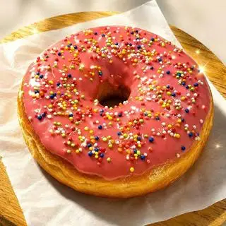 Hình ảnh Donut Socola Dâu cốm tròn