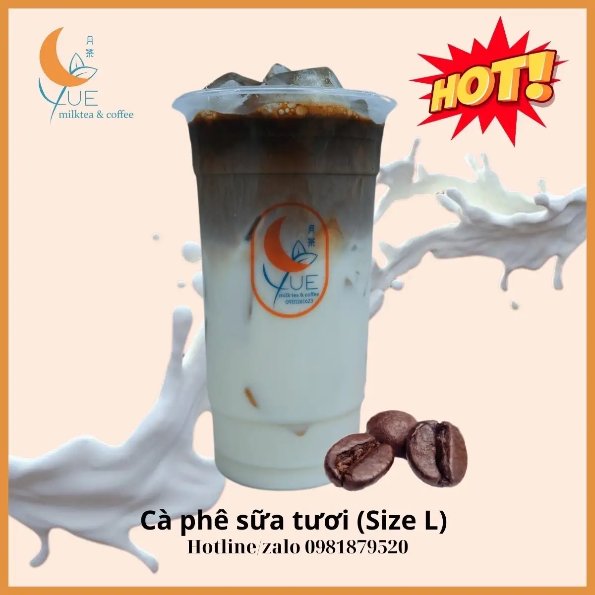 Sữa Tươi Cà Phê  - 40.000 ₫ tại Trà Sữa Yue - Trà & Cà Phê - Nhật Tảo