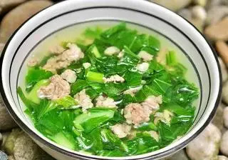 Hình ảnh canh cải thịt bằm