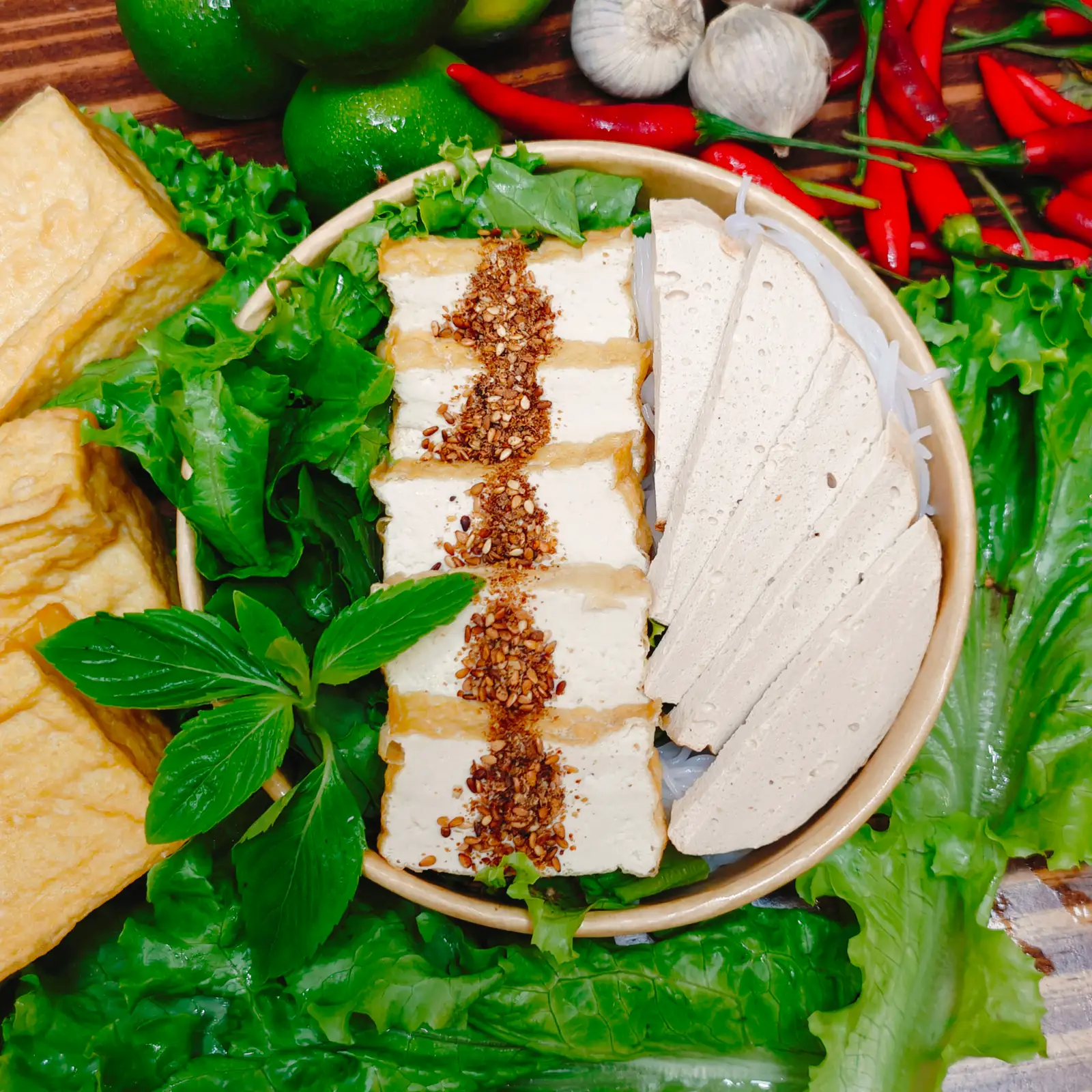 CHAY - Bún nước tương Chả lụa chay Đậu hũ - 44.000 ₫ tại Bún Rất Ngon - Bún Nước Tương, Bún Nước Tương Chay & Bún Mắm Nêm - An Dương Vương