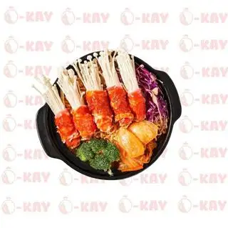 Hình ảnh Mì cay bò cuộn nấm