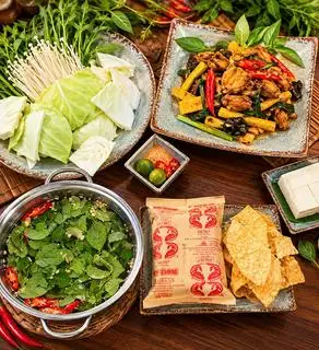 Hình ảnh Lẩu Ếch Lá Giang Lớn 4 Người