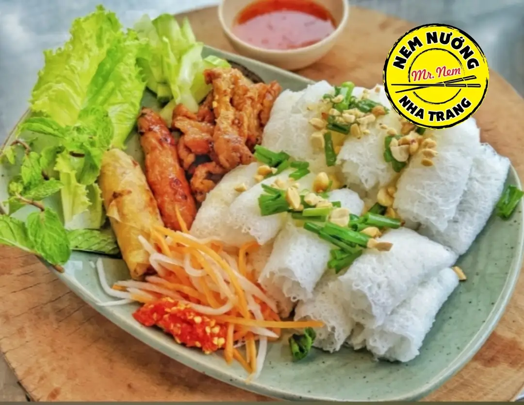 Bánh hỏi nem nướng + thịt nướng + chả giò. - 35.000 ₫ tại Mr Nem - Nem Nướng Nha Trang & Bún Thịt Nướng - Nơ Trang Long