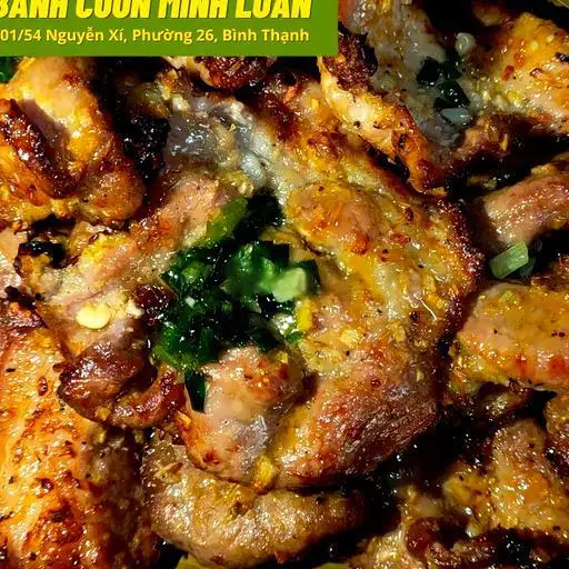Hình ảnh Bánh cuốn Thanh Trì thịt nướng