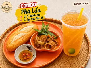 Hình ảnh PHÁ LẤU BÁNH MÌ LỚN + HỒNG TRÀ 1L