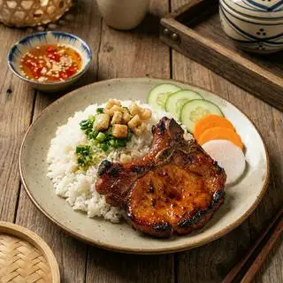 Cơm Sườn Nướng Than - 56.000 ₫ tại Cơm Tấm Cám - Trường Sa