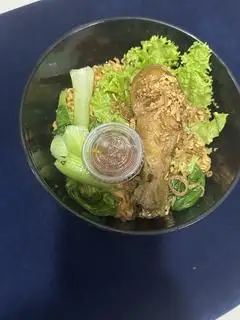 Hình ảnh Mì Trộn Sate Gà Giòn Sốt Mắm Tỏi+Canh Soup
