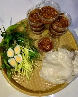Hình ảnh Bánh Tráng Chấm Phơi Sương