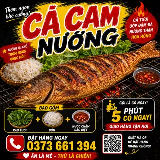 Hình ảnh Cá Cam Nướng lớn 800-900g cân sống