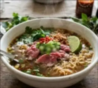 Hình ảnh Mì gói bò tái