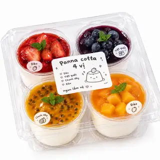 Hình ảnh Panna cotta đào