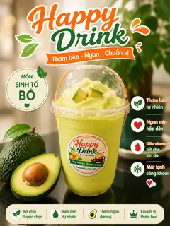 Sinh tố bơ - 30.000 ₫ tại Happy Drink - Chung Cư Tera Rosa