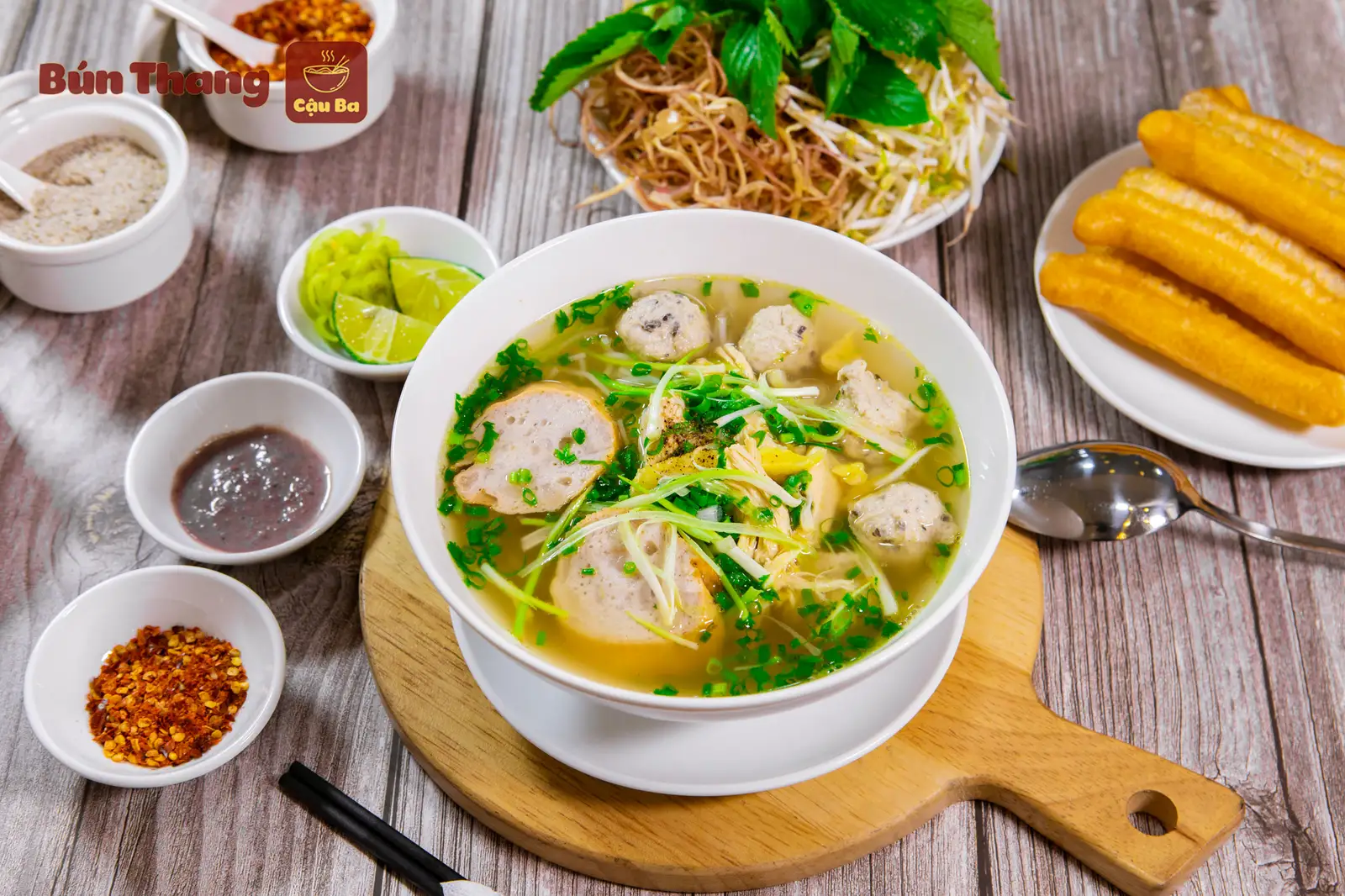 Bún mọc Đầy Đủ - 80.000 ₫ tại Bún Thang Cậu Ba - Phở Gà, Miến Gà & Bún Mọc - Trần Hưng Đạo