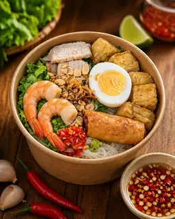 Bún nước tương thập cẩm đặc biệt  - 55.000 ₫ tại Quán An An - Bún Thịt Luộc Nước Tương - Dạ Nam
