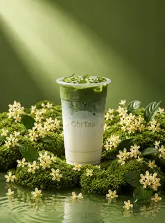 Matcha latte quế hoa (Uji Nhật) - 49.000 ₫ tại  Oh Tea - Trà Sữa & Bánh Tráng - Nguyễn Thượng Hiền