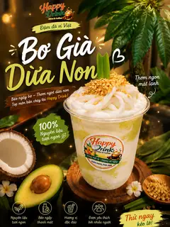 Bơ già dừa non - 35.000 ₫ tại Happy Drink - Chung Cư Tera Rosa