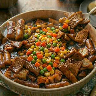 Tokbokki Tương Đen Chả Cá  ( NEW ) - 64.000 ₫ tại Quán Hàn Của Ngoại - Mì Trộn, Canh Súp & Ăn Vặt - Nguyễn Tiểu La