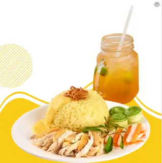 Hình ảnh Combo cơm gà xé - trà đào tắc