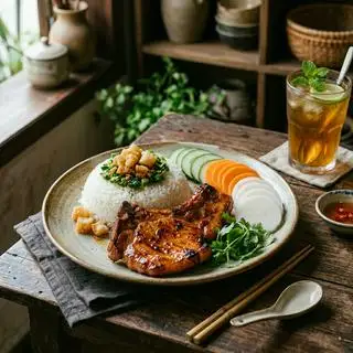 Sườn Nướng Than & Sâm Mía Lau - 62.500 ₫ tại Cơm Tấm Cám - Trường Sa