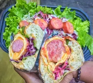 Hotdog egg roll double chesse - 40.000 ₫ tại Hamada - Bánh Mì Hotdog, Salad & Xúc Xích - 95 Lý Nam Đế