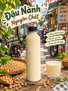 Hình ảnh Sữa Đậu Nành chai 330ml + ly đá