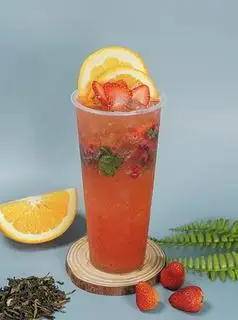 Hình ảnh Trà Cam Đào Dâu Tây