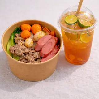 Hình ảnh Mì trộn Indomie THẬP CẨM BÒ XÀO 4v cá 0.5c xúc xích 1 trứng