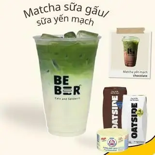 Matcha Sữa Gấu/Sữa Yến Mạch | Matcha Nestle Sterilized Milk/Oat Milk (size L) - 51.000 ₫ tại Beber - Cafe & Sandwich - Nguyễn Văn Linh