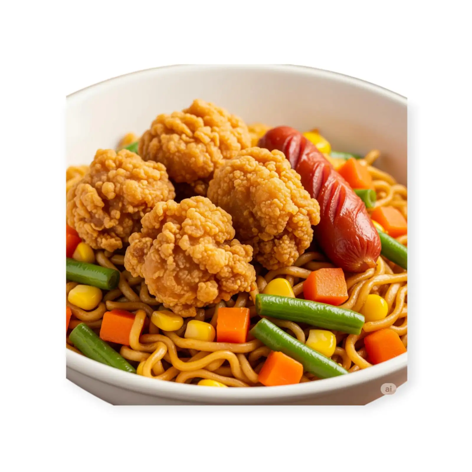 Mì Trộn Gà Rán - Xúc Xích - 72.000 ₫ tại Mì Trộn Indomie Chang Chang - Vạn Kiếp