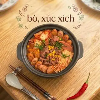 Hình ảnh Mì Cay Kim Chi Bò - Xúc Xích