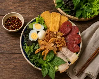 Bún Nước Tương Lạp Xưởng - 60.000 ₫ tại VietYum - Bún Nước Tương, Trà & Trái Cây - Cư Xá Đường Sắt