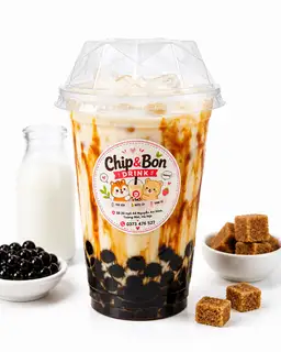 Hình ảnh Sữa tươi trân châu đường đen