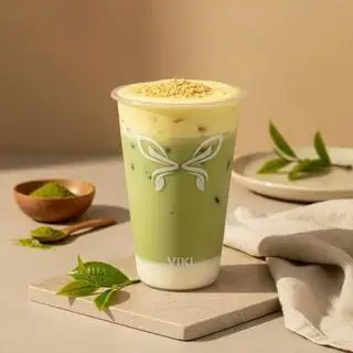 Hình ảnh Panna Cotta Matcha Kem Trứng