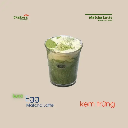 Egg matcha latte - 60.000 ₫ tại Chakura Matcha Bar - Lương Hữu Khánh