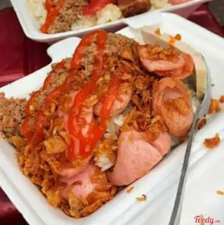 Hình ảnh xôi xúc xích, ruốc
