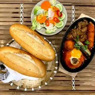 Bò Né - Trứng Ốp La - Xíu Mại - 58.000 ₫ tại Bánh Mì Chấm - Cá Hấp Sốt Cà & Bánh Mì Xíu Mại - Hương Lộ 2