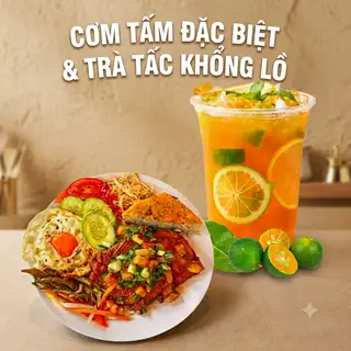 Hình ảnh Combo cơm tấm đặc biệt - trà tắc khổng lồ