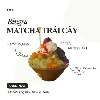 BINGSU MATCHA TRÁI CÂY - 185.000 ₫ tại Snow Bingsu Tea Coffee - Nguyễn Văn Khối
