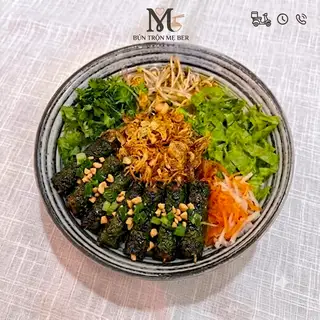 Hình ảnh Bún trộn bò cuốn lá lốt