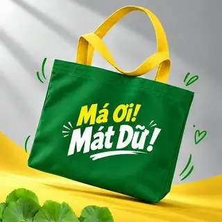 Hình ảnh TÚI TOTE MẪU 2 (Túi màu xanh)