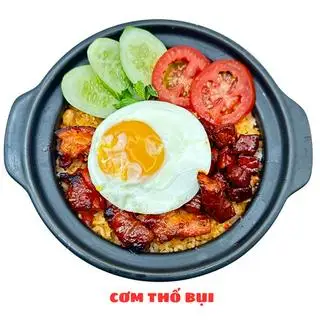 Hình ảnh Cơm Thố Gà Nướng + Xá Xíu + Ốp La
