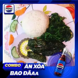 Hình ảnh Combo cơm chả lá lốt + pepsi 