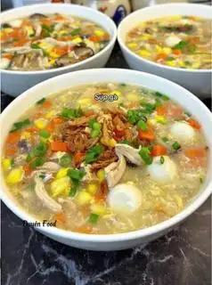 Hình ảnh súp gà nấm