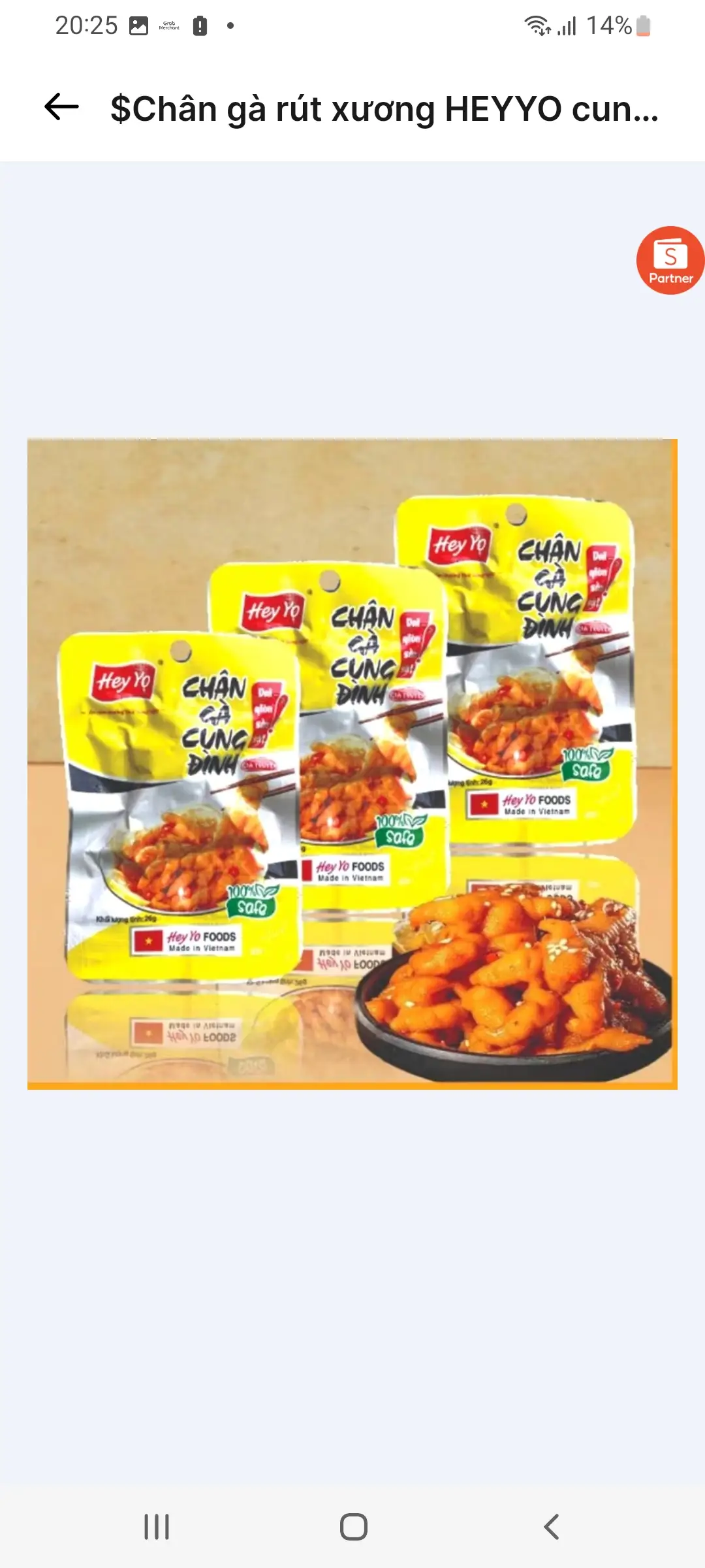 1 Chân Gà Rút Xương HEYYO Cung Đình(35G) - 15.500 ₫ tại Ăn Vặt Tá Lả & Bánh Tráng - Trương Công Định