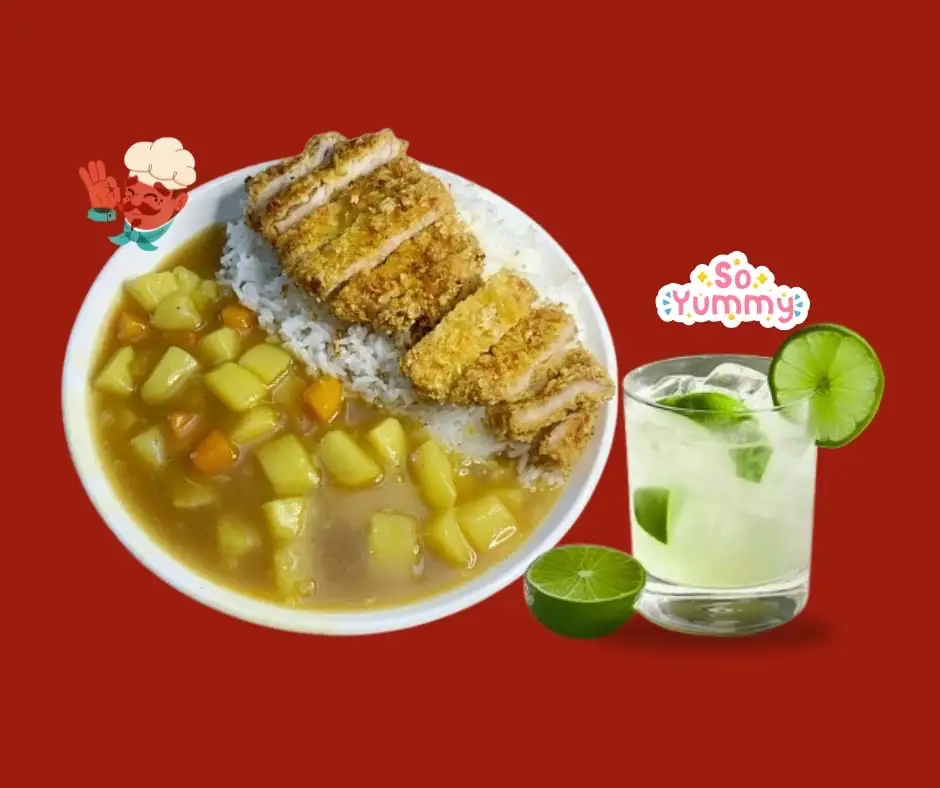 Hình ảnh Combo 1 - cơm cà ri gà chiên xù - nước chanh tươi lạnh