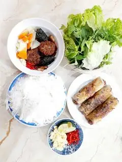 Hình ảnh Combo Bún Chả + Nem
