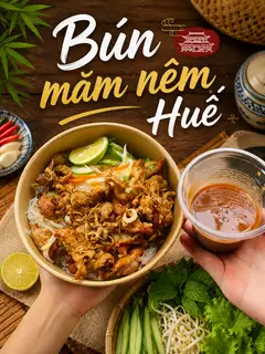 Hình ảnh Bún trộn mắm nêm Huế 