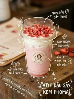 Hình ảnh Latte dâu sấy kem phomai